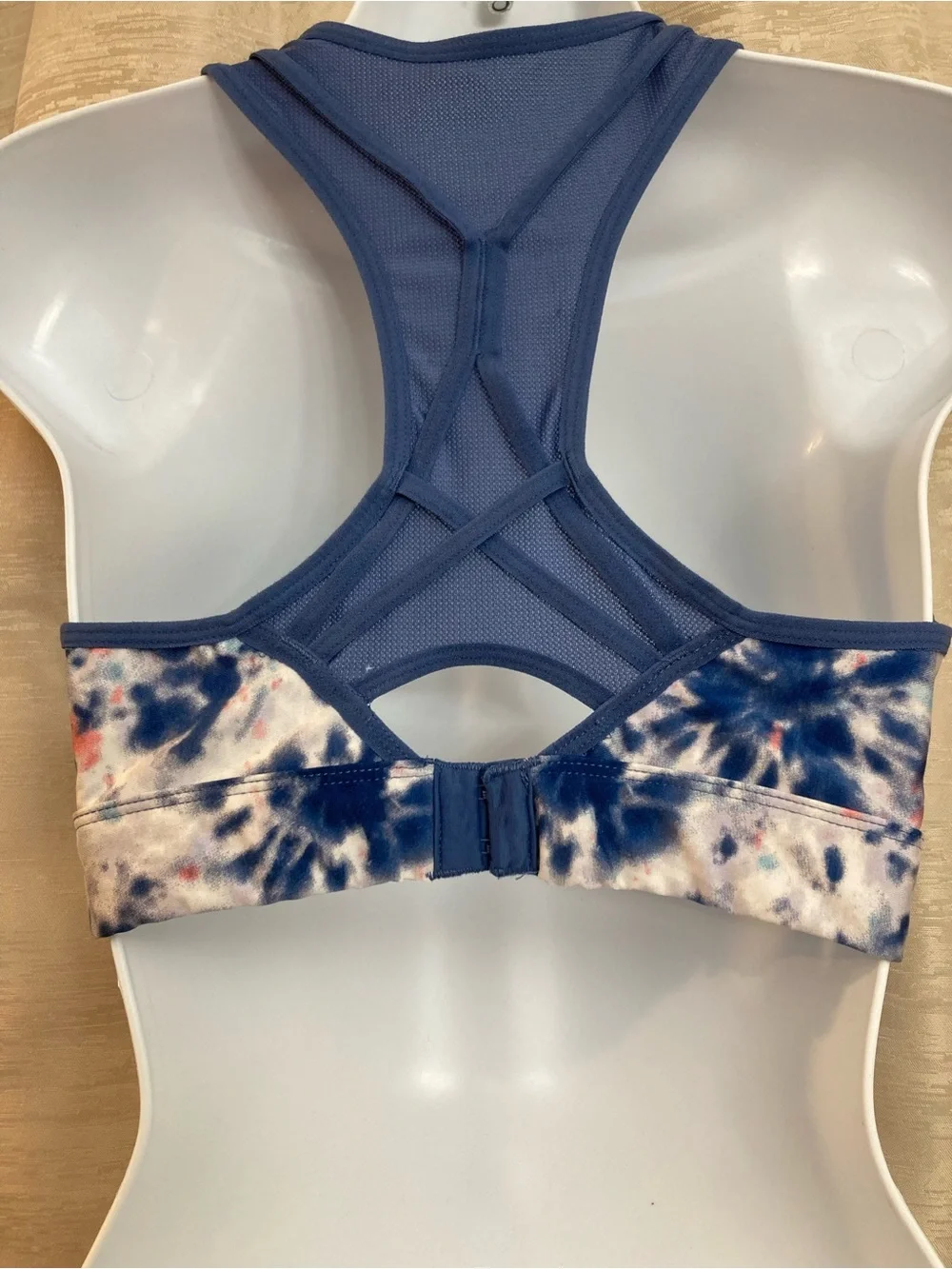 Layer 8 Tie-Dye Navy, Pink and White Sports Bra M
